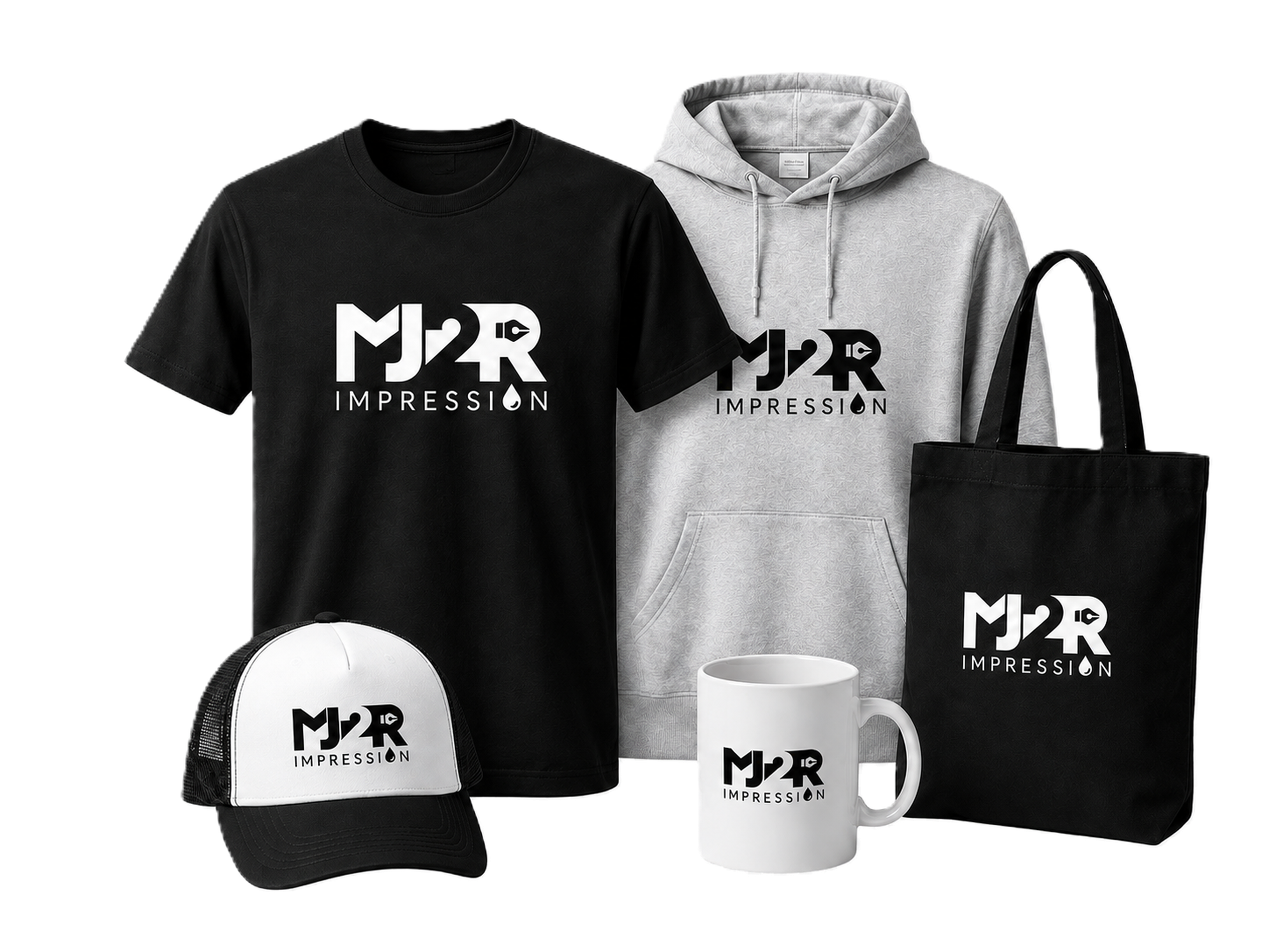 Produits personnalisés MJ2R Impression : t-shirt, sweat, tote bag, casquette et mug
