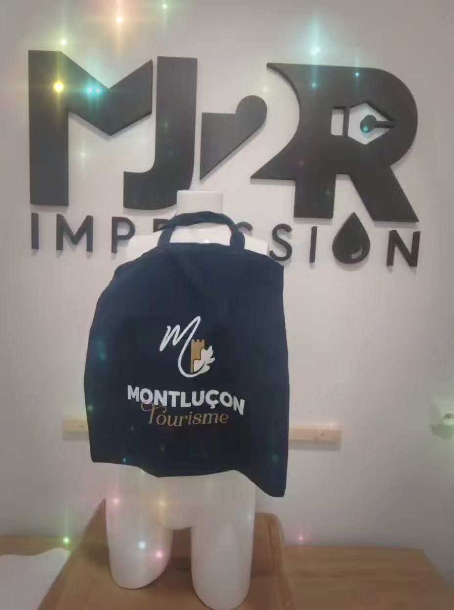 Sacs toile de jute blanc et doré - MJ2R Impression