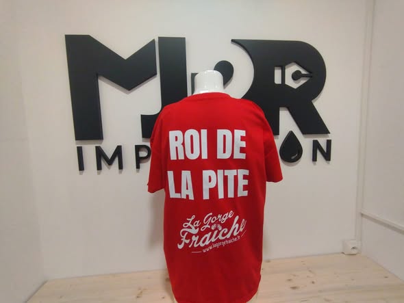 T-shirts rouges pour La Gorge Fraîche - MJ2R Impression